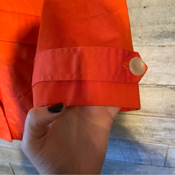 Joe Freshwomen’s orange single breasted trench coat in size large - Picture 4 of 10
